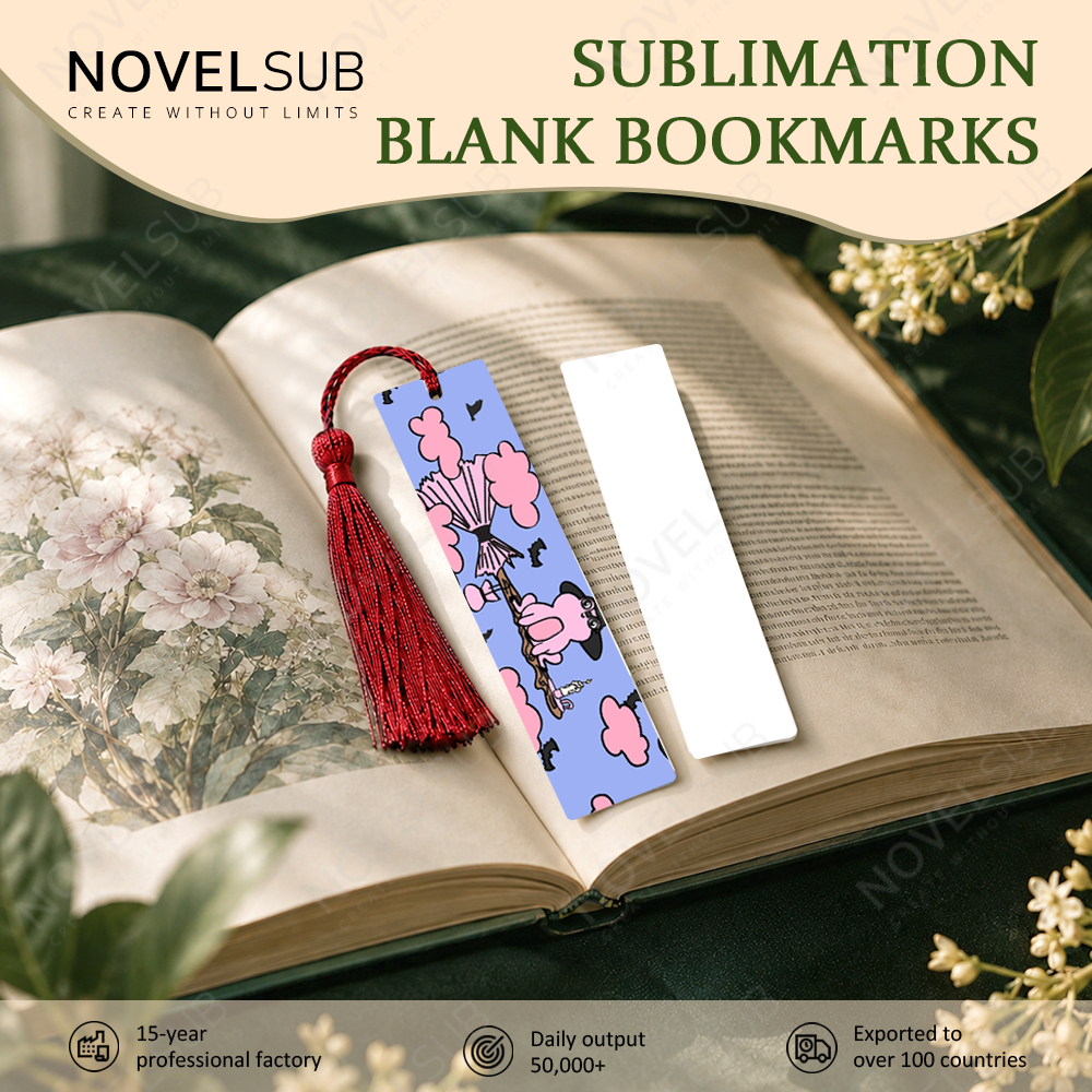 NOVELSUB Sublimation Blank Aluminum Bookmark School Supply New Arrival Personalized Metal Bookmarks for Reading & Gifts