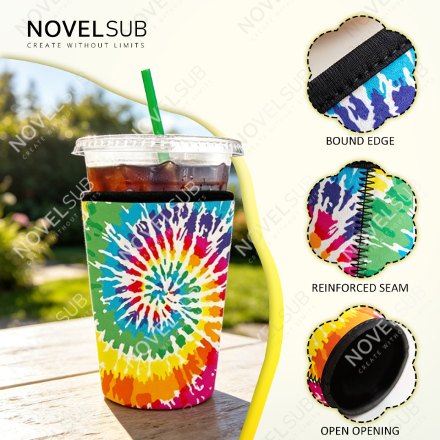 NOVELSUB Ready-to-Use Neoprene Cup Sleeve for Coffee Tumbler / Shaker Bottle / Ice Mug | Solid & Printed 2 Styles Available | 3 Sizes Wholesale