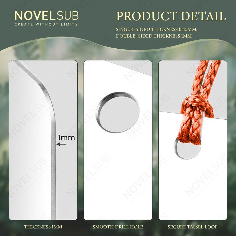 NOVELSUB Sublimation Blank Aluminum Bookmark School Supply New Arrival Personalized Metal Bookmarks for Reading & Gifts