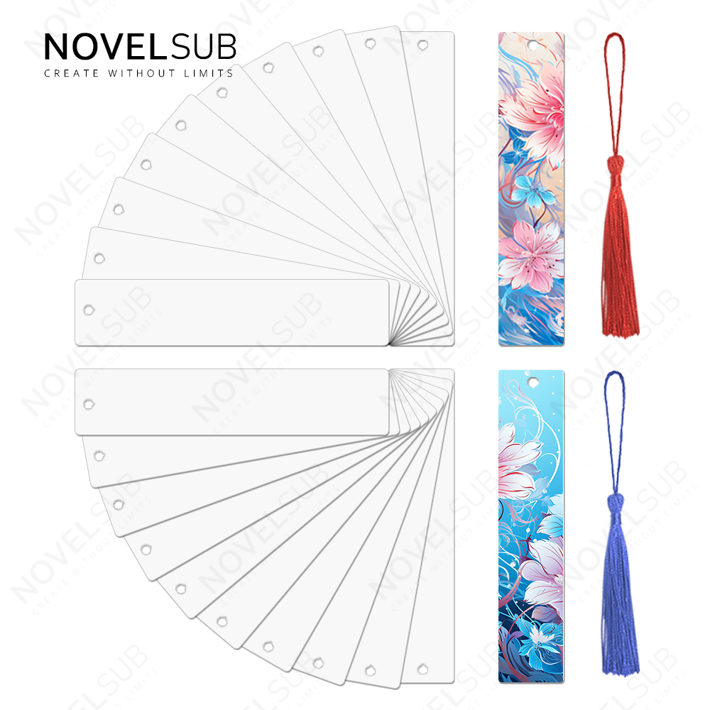 NOVELSUB Sublimation Blank Aluminum Bookmark School Supply New Arrival Personalized Metal Bookmarks for Reading & Gifts