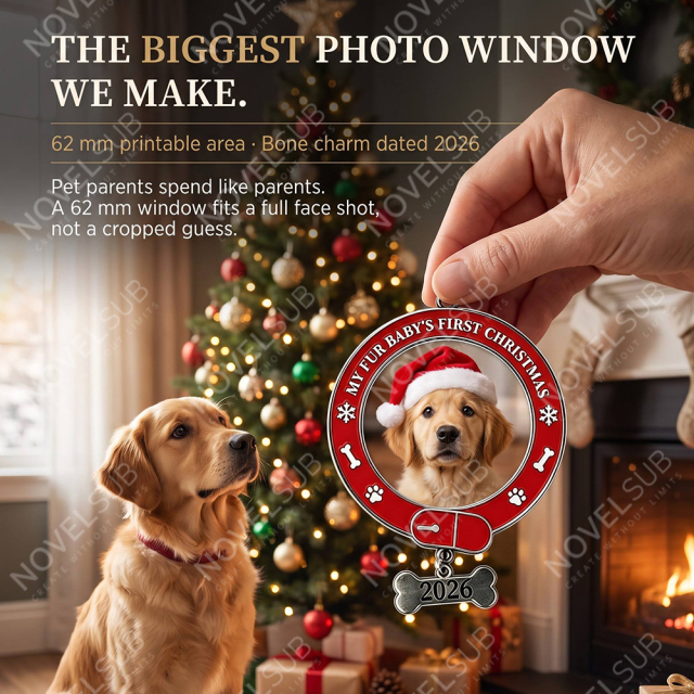 NOVELSUB New Style Sublimation Blank Metal Christmas Ornaments 4 Shapes | Custom Xmas Pendants Zinc Alloy Frame with Aluminum Insert for Heat Transfer DIY