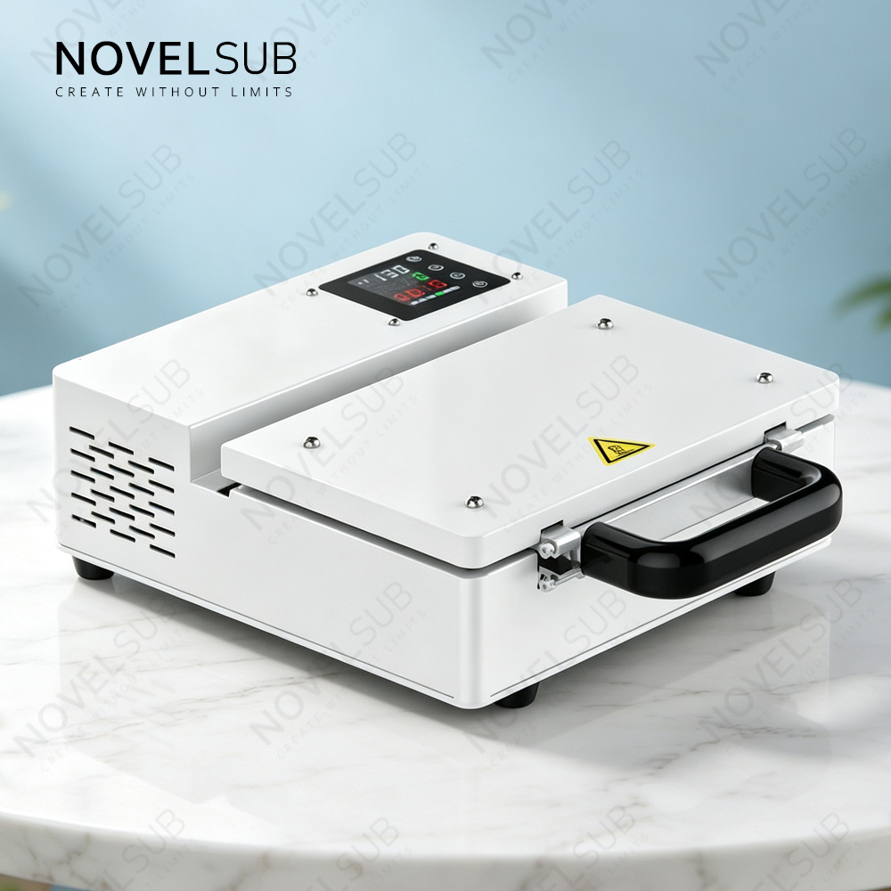 NOVELSUB VM-01 New 3D Sublimation Film Machine for 3D Phone Cases | Heat Transfer Machine with Universal Mold Compatible with 149×243mm Sublimation Film | 650W Professional DIY Sublimation Equipment for 3D Film Printing