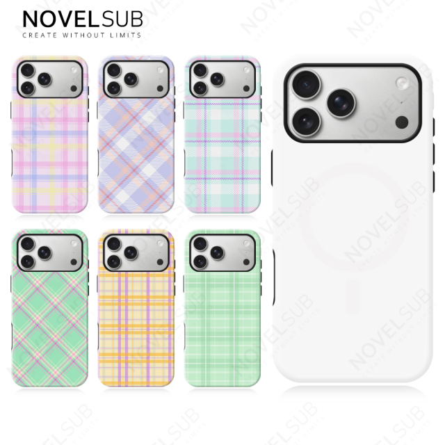 NOVELSUB for IPhone Series Sublimation Blank 3D 2in1 Magnetic Film Phone Case Wireless Charging 3D Phone Covers Customized DIY Phone Case for iPhone 17,16,15,14,13 Series