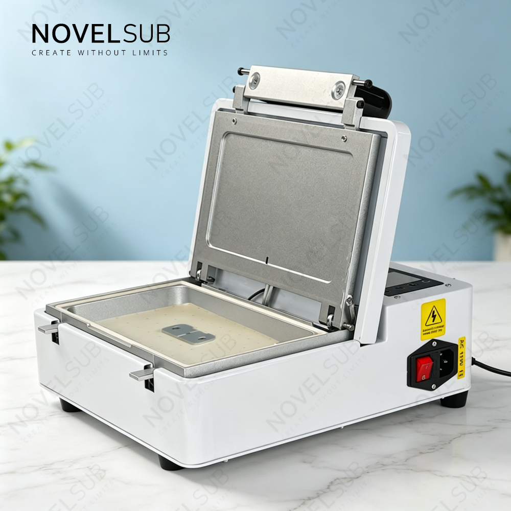 NOVELSUB VM-01 New 3D Sublimation Film Machine for 3D Phone Cases | Heat Transfer Machine with Universal Mold Compatible with 149×243mm Sublimation Film | 650W Professional DIY Sublimation Equipment for 3D Film Printing