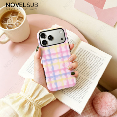 NOVELSUB for IPhone Series Sublimation Blank 3D 2in1 Magnetic Film Phone Case Wireless Charging 3D Phone Covers Customized DIY Phone Case for iPhone 17,16,15,14,13 Series