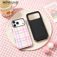 NOVELSUB for IPhone Series Sublimation Blank 3D 2in1 Magnetic Film Phone Case Wireless Charging 3D Phone Covers Customized DIY Phone Case for iPhone 17,16,15,14,13 Series