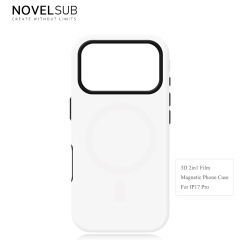 NOVELSUB for IPhone Series Sublimation Blank 3D 2in1 Magnetic Film Phone Case Wireless Charging 3D Phone Covers Customized DIY Phone Case for iPhone 17,16,15,14,13 Series