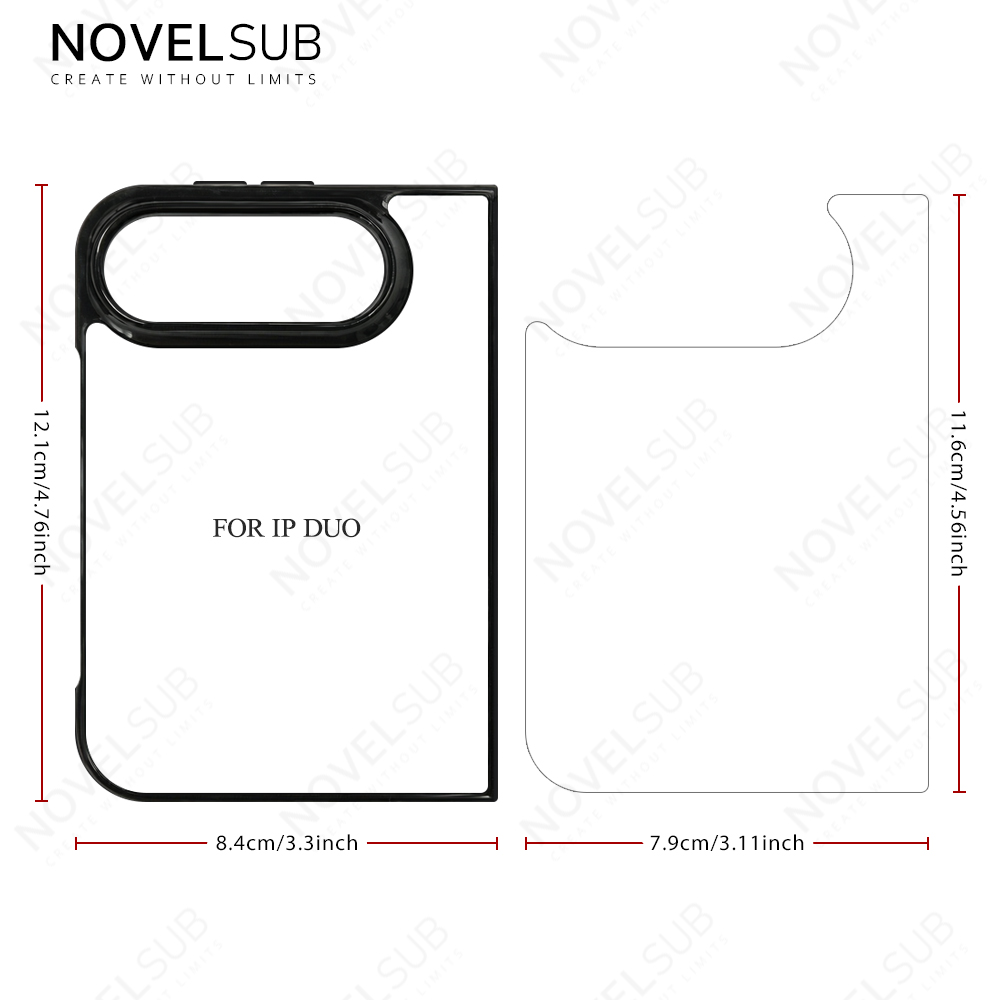 Sublimation Blank 2D TPU Phone Case for iPhone Duo Series | Custom DIY 2D TPU Phone Covers With Aluminum Sheet for iPhone 18 17 16 Etc