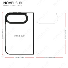 Sublimation Blank 2D TPU Phone Case for iPhone Duo Series | Custom DIY 2D TPU Phone Covers With Aluminum Sheet for iPhone 18 17 16 Etc
