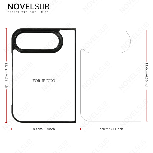 Sublimation Blank 2D TPU Phone Case for iPhone Duo Series | Custom DIY 2D TPU Phone Covers With Aluminum Sheet for iPhone 18 17 16 Etc