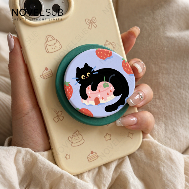 NOVELSUB Sublimation Blank 3D Film Magnetic Phone Grips for 3D Film Printing | Customized DIY Heat Transfer Blank 3D Phone Stand With Molds | 12 Styles Available