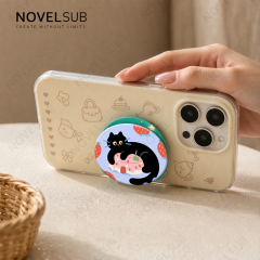 NOVELSUB Sublimation Blank 3D Film Magnetic Phone Grips for 3D Film Printing | Customized DIY Heat Transfer Blank 3D Phone Stand With Molds | 12 Styles Available