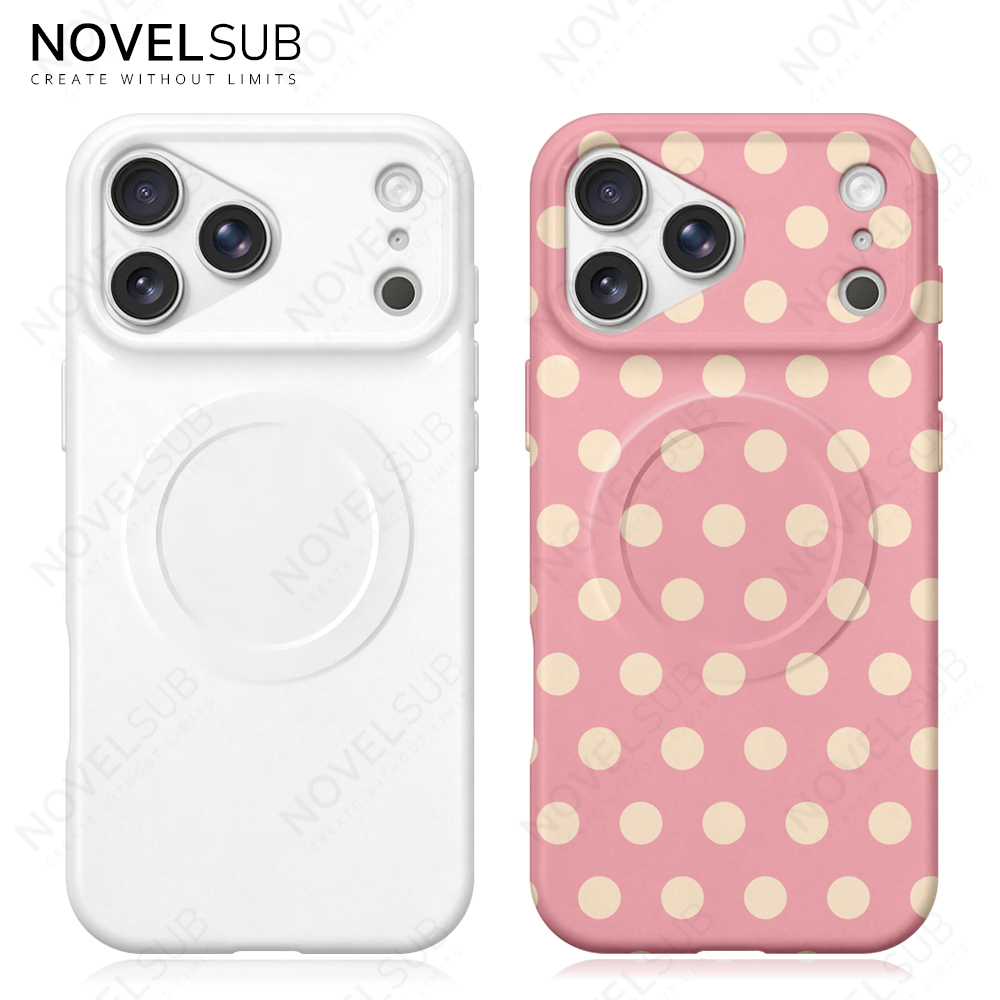 NOVELSUB for Iphone 17 Series Sublimation Blank 3D Soft Coated Film Phone Cases Magnetic Style Custom DIY Soft TPU 3D Phone Covers Suitable for Wireless Charging
