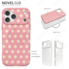 NOVELSUB for Iphone 17 Series Sublimation Blank 3D Soft Coated Film Phone Cases Magnetic Style Custom DIY Soft TPU 3D Phone Covers Suitable for Wireless Charging