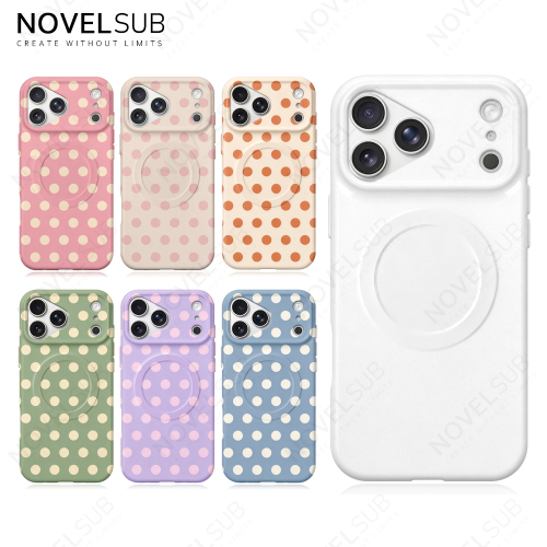 NOVELSUB for Iphone 17 Series Sublimation Blank 3D Soft Coated Film Phone Cases Magnetic Style Custom DIY Soft TPU 3D Phone Covers Suitable for Wireless Charging