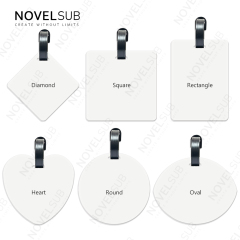 Sublimation Aluminium Luggage Tags Blanks White Blank Travel Bag Baggage Tags with Strap Double Side Printable