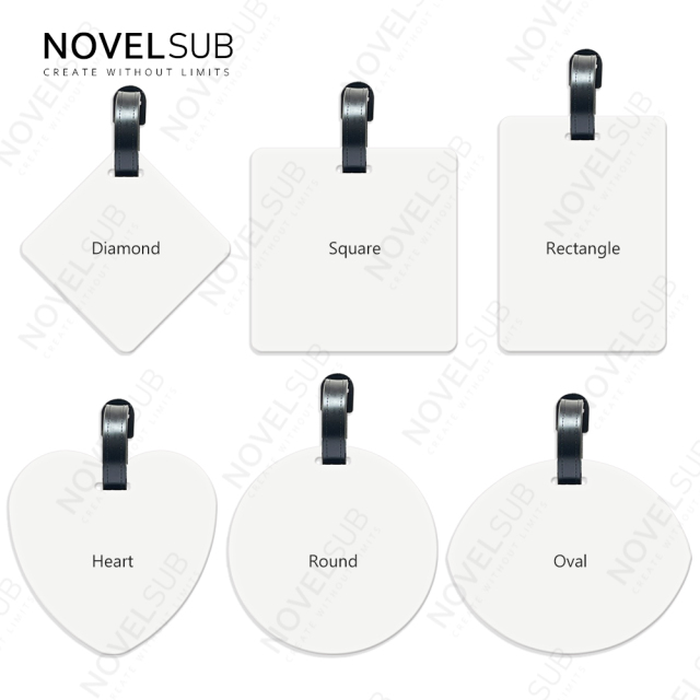 Sublimation Aluminium Luggage Tags Blanks White Blank Travel Bag Baggage Tags with Strap Double Side Printable