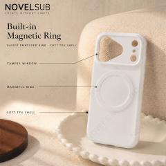 NOVELSUB for Iphone 17 Series Sublimation Blank 3D Soft Coated Film Phone Cases Magnetic Style Custom DIY Soft TPU 3D Phone Covers Suitable for Wireless Charging