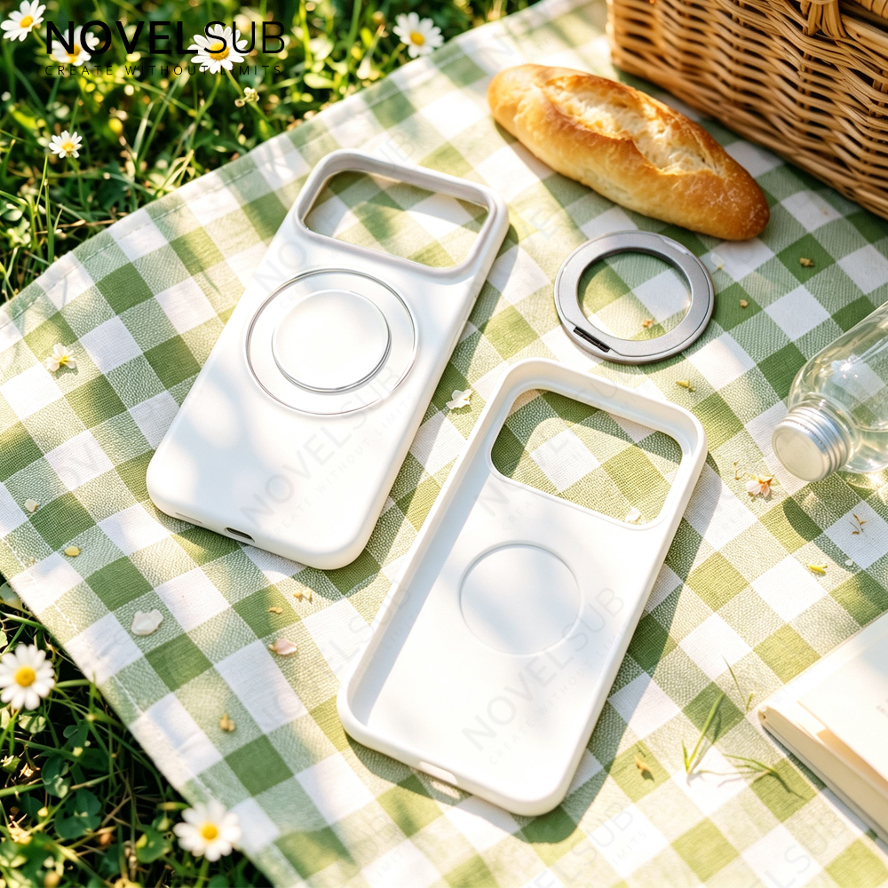 NOVELSUB Sublimation Blank 360° Rotating Kickstand 3D Hard PC Film Phone Case With Magnetic Ring Stand For IPhone Series Custom DIY