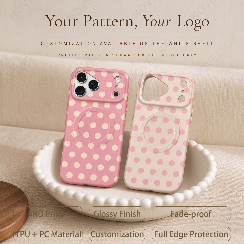 NOVELSUB for Iphone 17 Series Sublimation Blank 3D Soft Coated Film Phone Cases Magnetic Style Custom DIY Soft TPU 3D Phone Covers Suitable for Wireless Charging