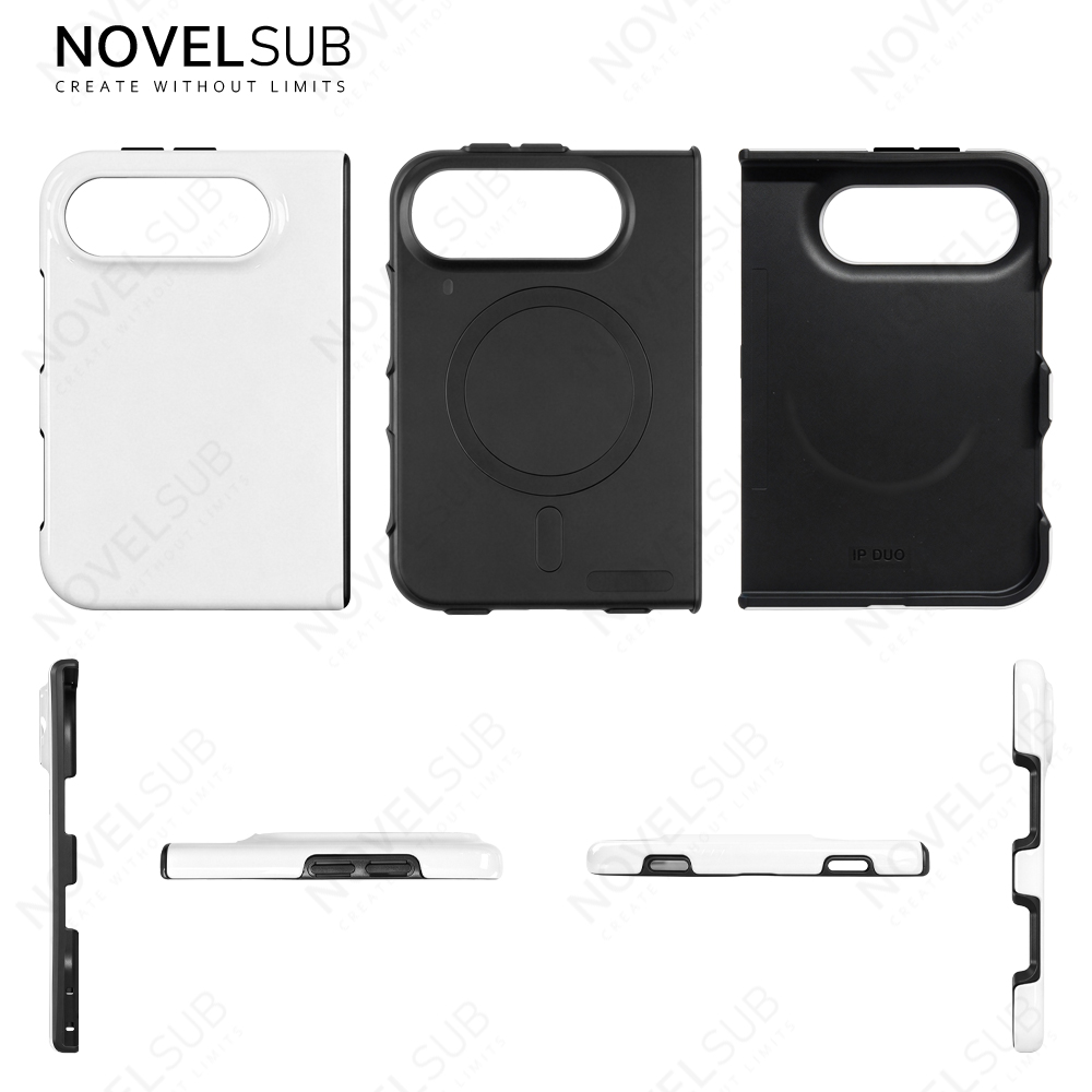 NOVELSUB For Iphone Duo Sublimation Blank 3D Hard Film / 3D 2in1 Film / 3D 2in1 Magnetic Film Phone Cases for 3D Film Printing Custom DIY 3D Phone Covers