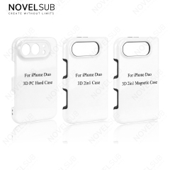 NOVELSUB For Iphone Duo Sublimation Blank 3D Hard Film / 3D 2in1 Film / 3D 2in1 Magnetic Film Phone Cases for 3D Film Printing Custom DIY 3D Phone Covers
