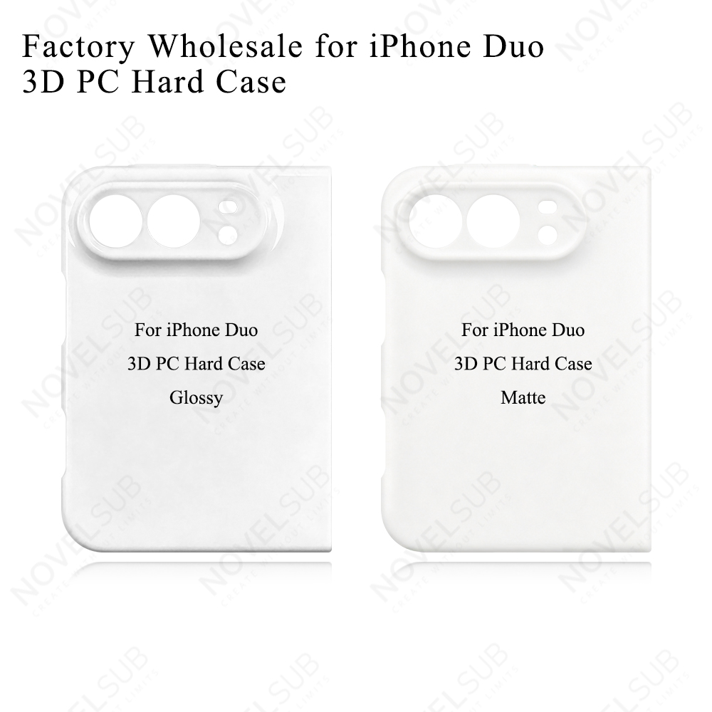 NOVELSUB For Iphone Duo Sublimation Blank 3D Hard Film / 3D 2in1 Film / 3D 2in1 Magnetic Film Phone Cases for 3D Film Printing Custom DIY 3D Phone Covers