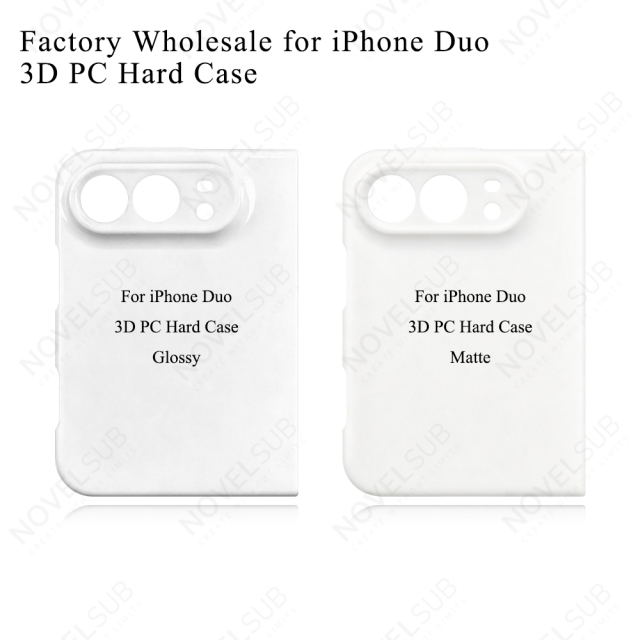 NOVELSUB For Iphone Duo Sublimation Blank 3D Hard Film / 3D 2in1 Film / 3D 2in1 Magnetic Film Phone Cases for 3D Film Printing Custom DIY 3D Phone Covers