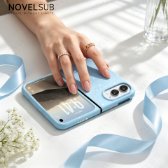 NOVELSUB Sublimation Blank 3D 2in1 Magnetic Coated Film Phone Cases Custom DIY 3D 2IN1 Coated Phone Covers With Magnetic Ring DIY for 3D Film Printing  for iphone Duo