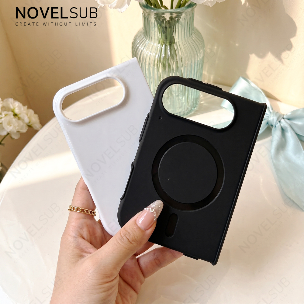 NOVELSUB Sublimation Blank 3D 2in1 Magnetic Coated Film Phone Cases Custom DIY 3D 2IN1 Coated Phone Covers With Magnetic Ring DIY for 3D Film Printing  for iphone Duo