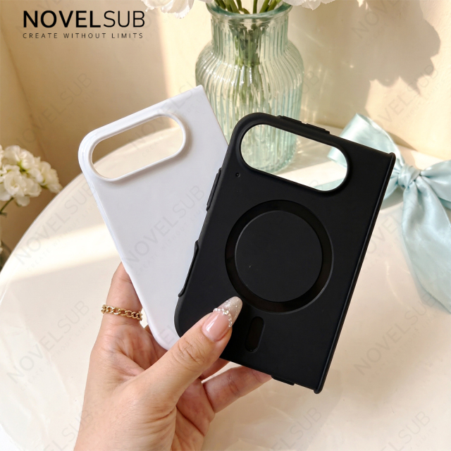 NOVELSUB Sublimation Blank 3D 2in1 Magnetic Coated Film Phone Cases Custom DIY 3D 2IN1 Coated Phone Covers With Magnetic Ring DIY for 3D Film Printing  for iphone Duo