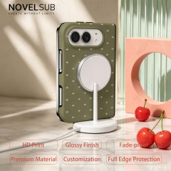 NOVELSUB For Iphone Duo Sublimation Blank 3D Hard Film / 3D 2in1 Film / 3D 2in1 Magnetic Film Phone Cases for 3D Film Printing Custom DIY 3D Phone Covers