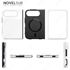 NOVELSUB Sublimation Blank 3D 2in1 Magnetic Coated Film Phone Cases Custom DIY 3D 2IN1 Coated Phone Covers With Magnetic Ring DIY for 3D Film Printing  for iphone Duo