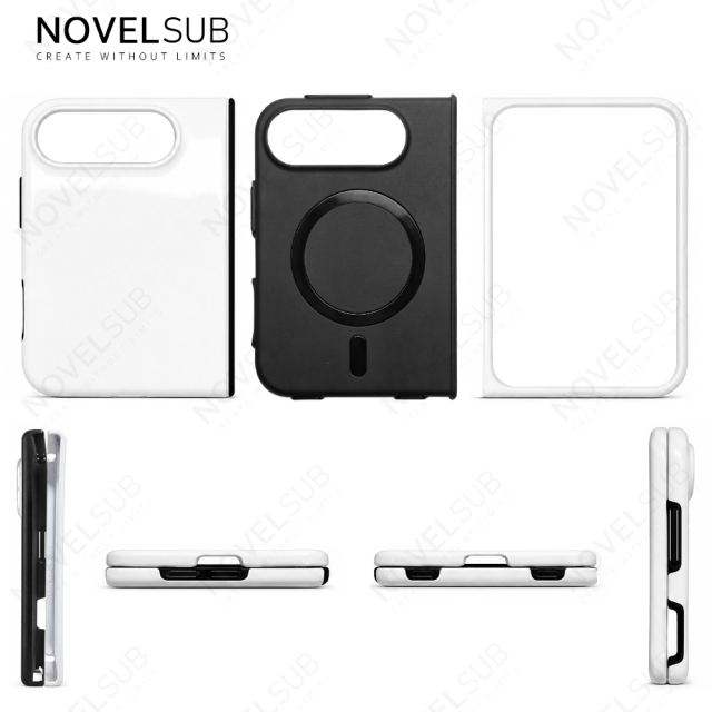 NOVELSUB Sublimation Blank 3D 2in1 Magnetic Coated Film Phone Cases Custom DIY 3D 2IN1 Coated Phone Covers With Magnetic Ring DIY for 3D Film Printing  for iphone Duo