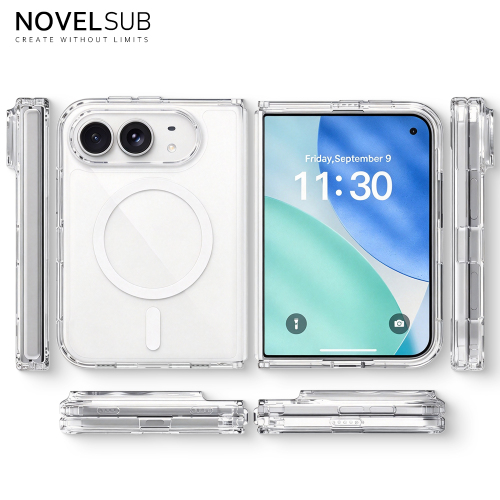 NOVELSUB High-quality Bayer Material High-transparency 2in1 TPU+Acrylic Phone Case | Ready To Use Transparent Phone Covers for Iphone Series