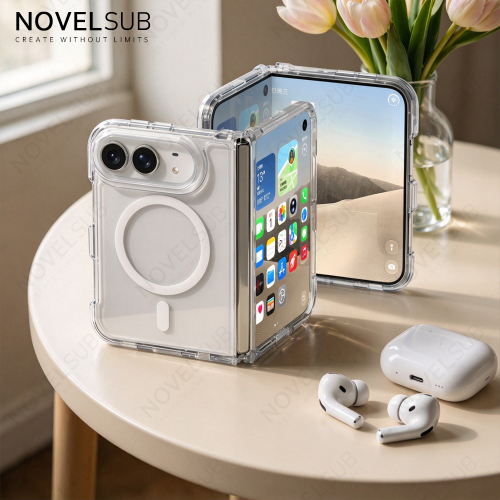 NOVELSUB High-quality Bayer Material High-transparency 2in1 TPU+Acrylic Phone Case | Ready To Use Transparent Phone Covers for Iphone Series