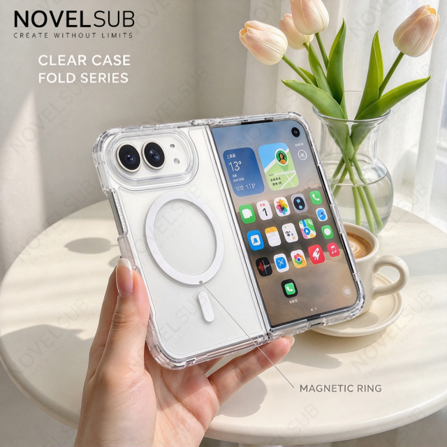 NOVELSUB High-quality Bayer Material High-transparency 2in1 TPU+Acrylic Phone Case | Ready To Use Transparent Phone Covers for Iphone Series