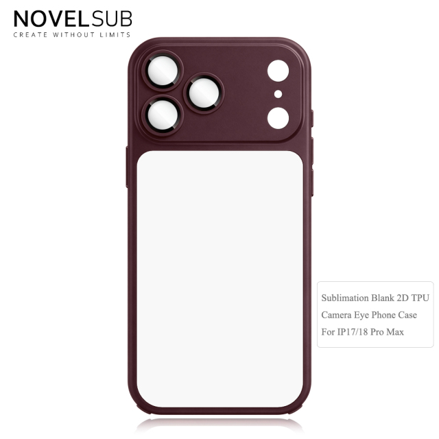 NOVELSUB New Sublimation Blank 2D Color TPU Phone Cases With Camera Screen Protector | Custom DIY Electroplated Oil Spray Phone Cases for Heat Press Printing | for Iphone Series