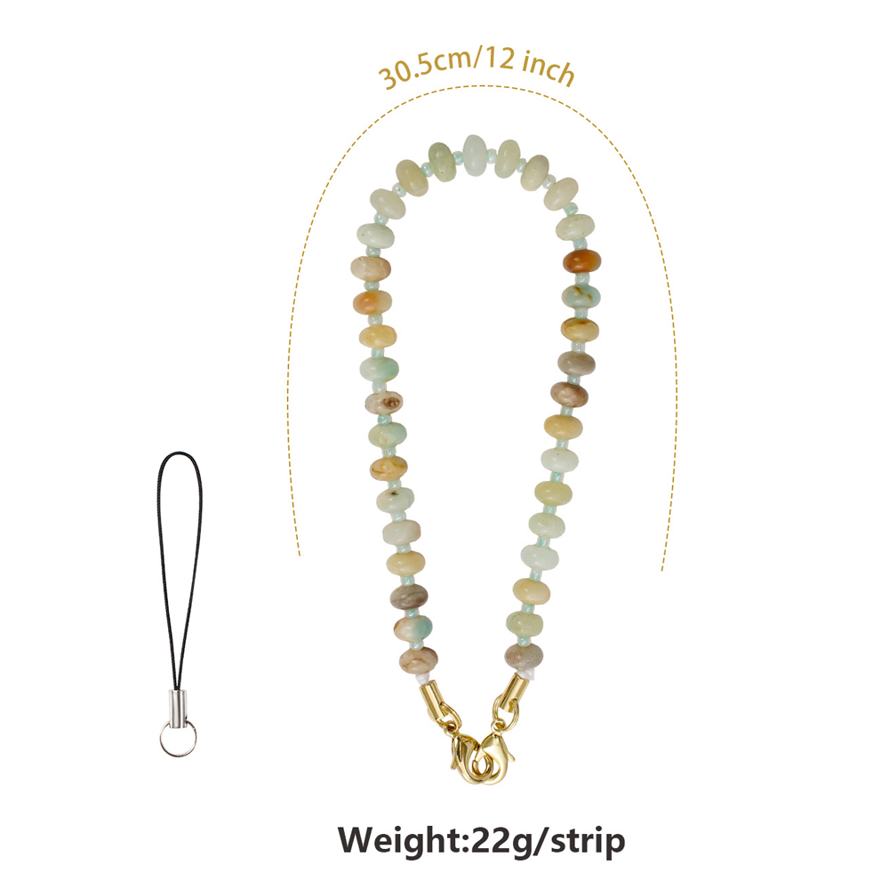 NOVELSUB Handcrafted Natural Stone Phone & Wrist Chain | 18 Styles Natural Stone Phone Chain | Ready to Use Phone Accessory