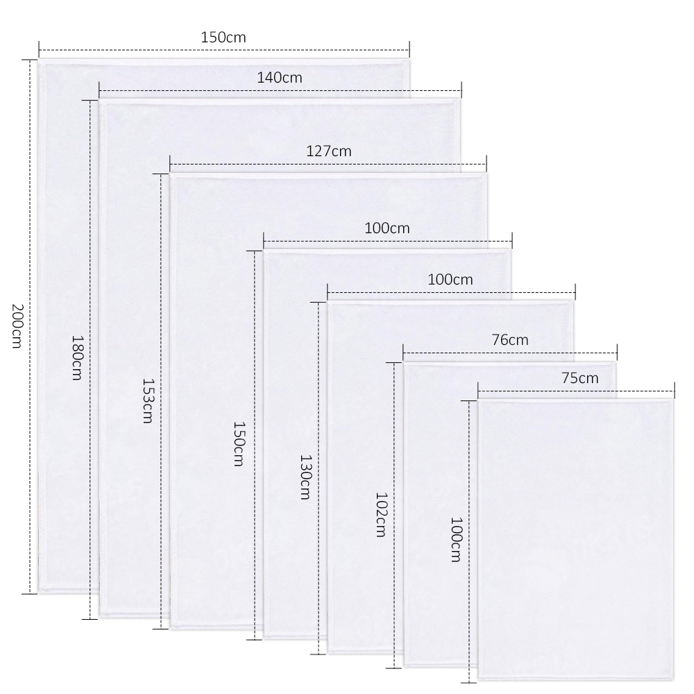 NOVELSUB Sublimation Blank Flanel Blankets Custom DIY 300g Flannel Blankets for Double- sided Printing
