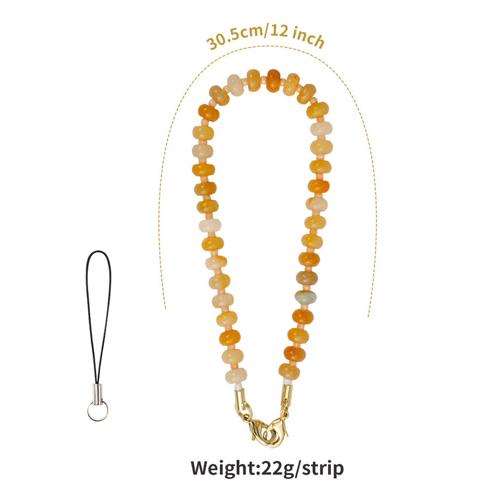 NOVELSUB Handcrafted Natural Stone Phone & Wrist Chain | 18 Styles Natural Stone Phone Chain | Ready to Use Phone Accessory