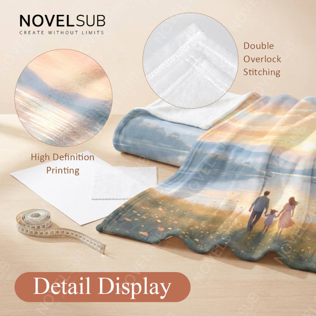 NOVELSUB Sublimation Blank Flanel Blankets Custom DIY 300g Flannel Blankets for Double- sided Printing