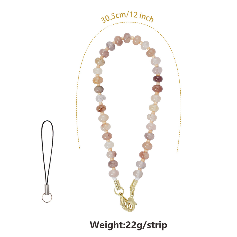 NOVELSUB Handcrafted Natural Stone Phone & Wrist Chain | 18 Styles Natural Stone Phone Chain | Ready to Use Phone Accessory