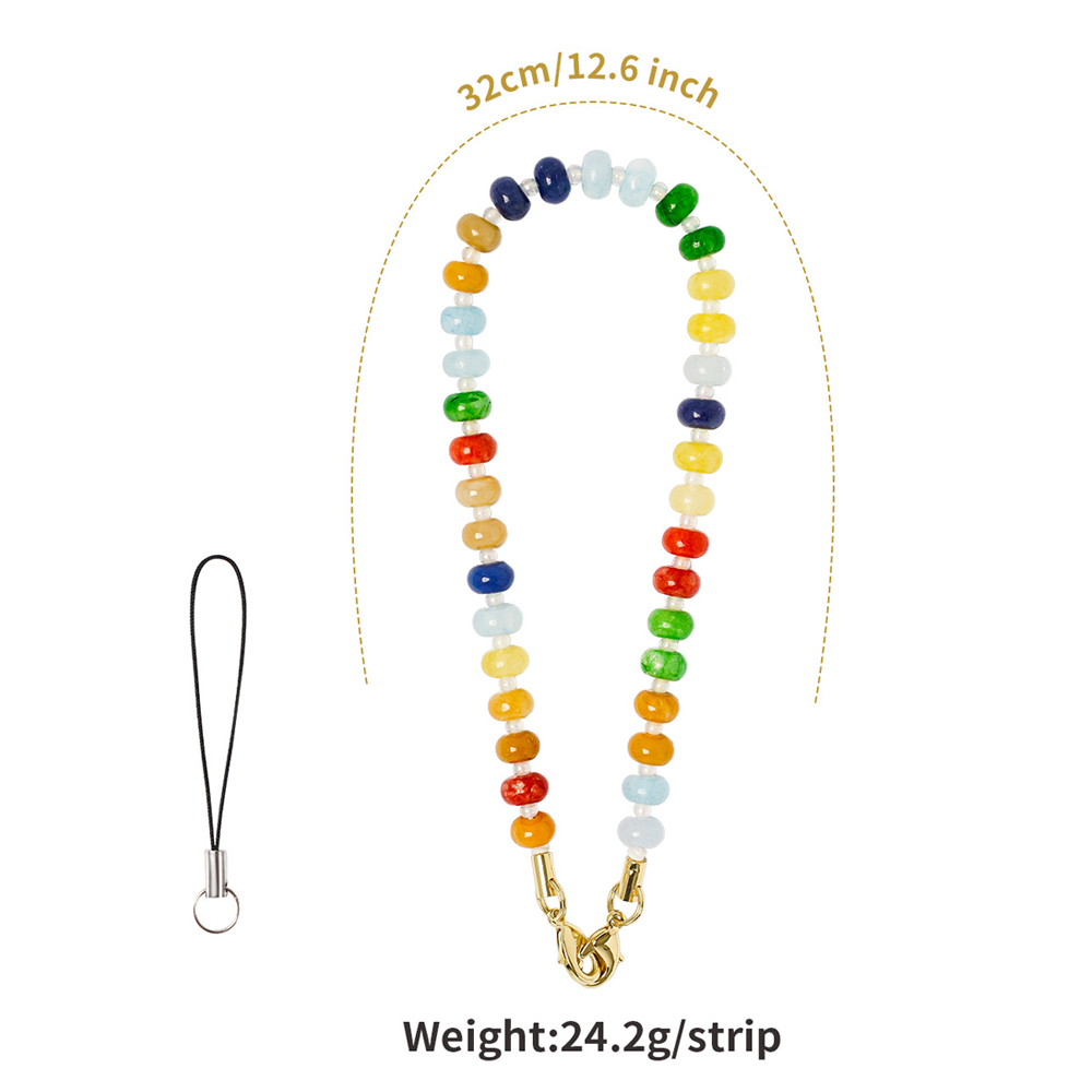 NOVELSUB Handcrafted Natural Stone Phone & Wrist Chain | 18 Styles Natural Stone Phone Chain | Ready to Use Phone Accessory