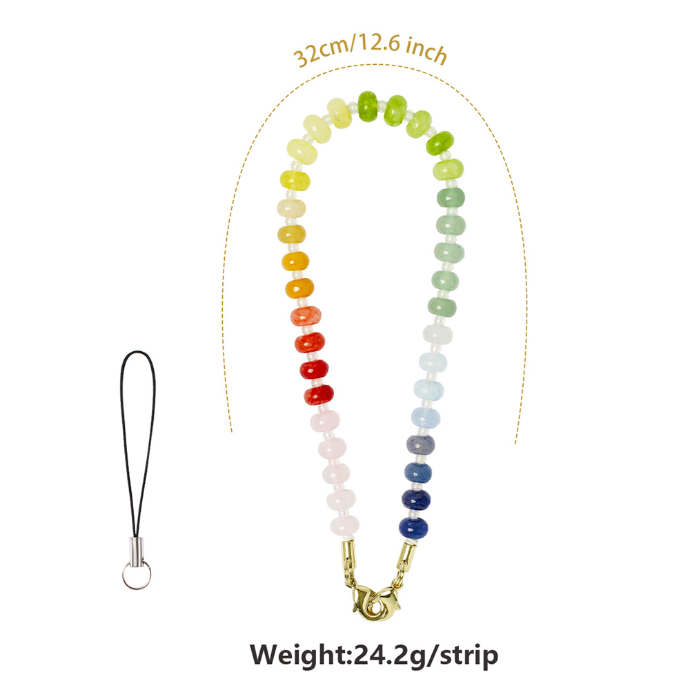 NOVELSUB Handcrafted Natural Stone Phone & Wrist Chain | 18 Styles Natural Stone Phone Chain | Ready to Use Phone Accessory