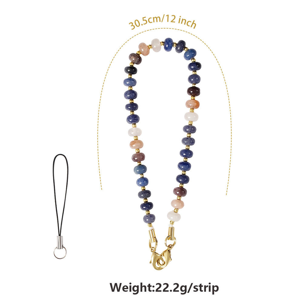 NOVELSUB Handcrafted Natural Stone Phone & Wrist Chain | 18 Styles Natural Stone Phone Chain | Ready to Use Phone Accessory