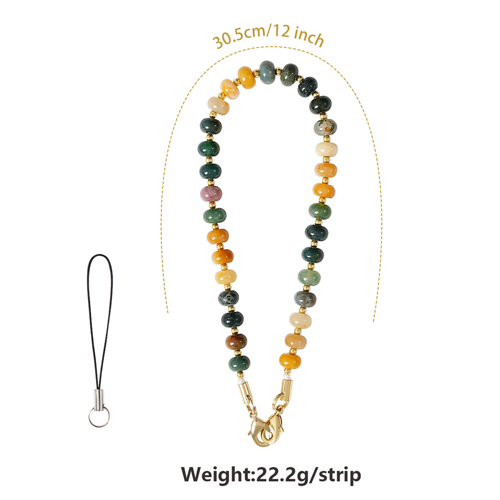 NOVELSUB Handcrafted Natural Stone Phone & Wrist Chain | 18 Styles Natural Stone Phone Chain | Ready to Use Phone Accessory