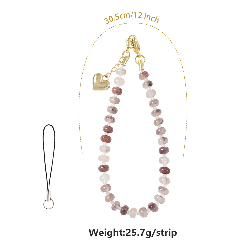 NOVELSUB Handcrafted Natural Stone Phone & Wrist Chain | 18 Styles Natural Stone Phone Chain | Ready to Use Phone Accessory