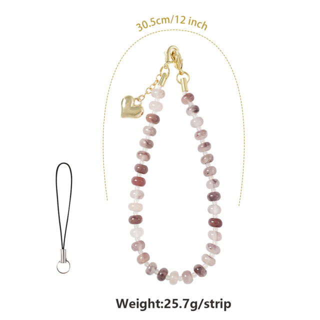 NOVELSUB Handcrafted Natural Stone Phone & Wrist Chain | 18 Styles Natural Stone Phone Chain | Ready to Use Phone Accessory