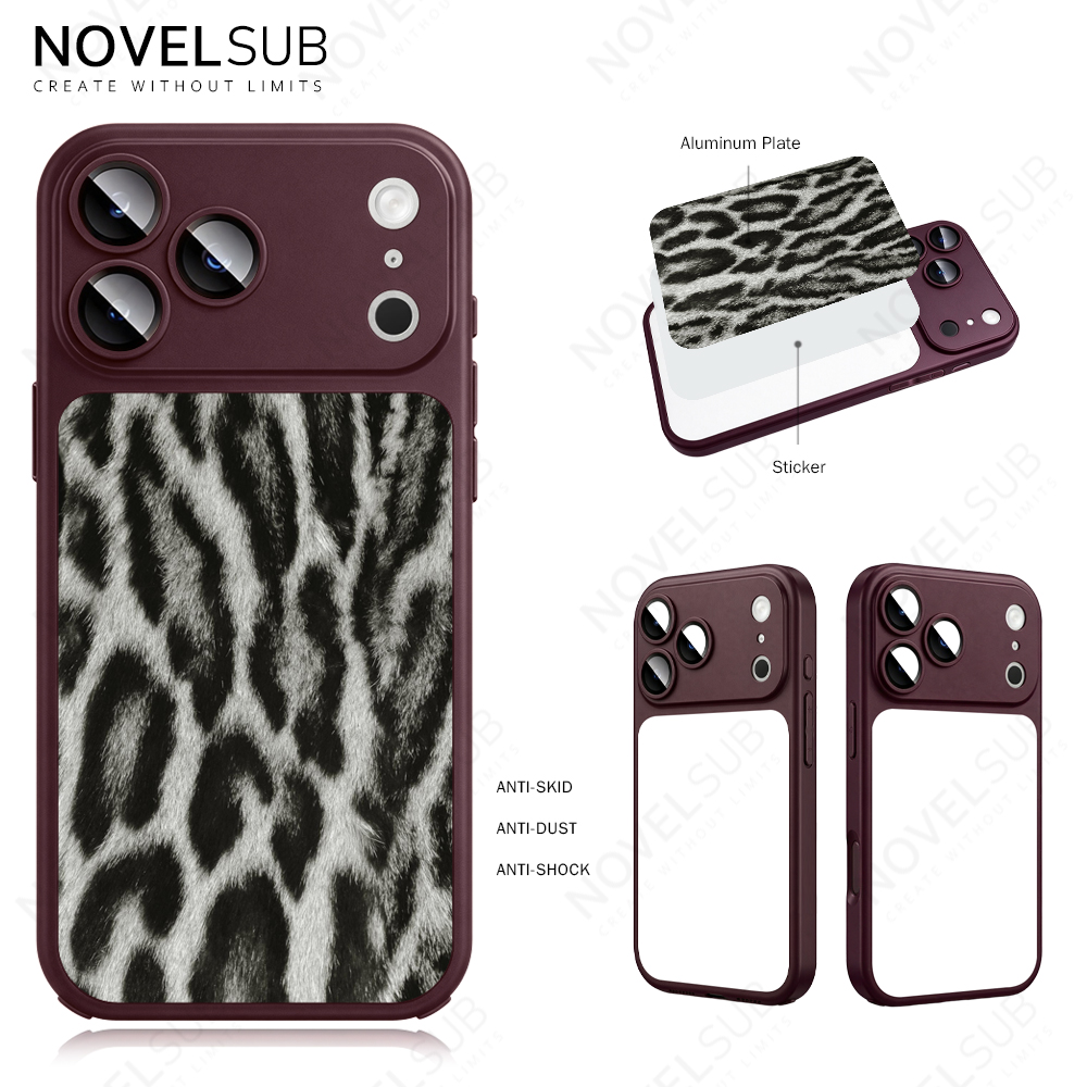 NOVELSUB New Sublimation Blank 2D Color TPU Phone Cases With Camera Screen Protector | Custom DIY Electroplated Oil Spray Phone Cases for Heat Press Printing | for Iphone Series